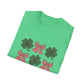 St. Patrick's Day Unisex Softstyle T-Shirt with Shamrock and Bow Design